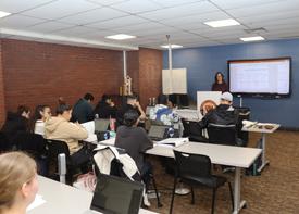 lecture in the STEM Center